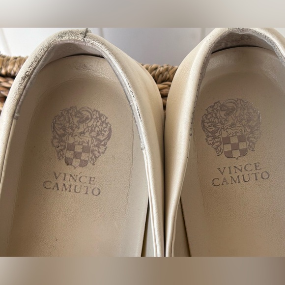 Vince Camuto Women’s Abbinna Croc Embossed Platform Flat Cream Size 9.5M - Picture 6 of 11